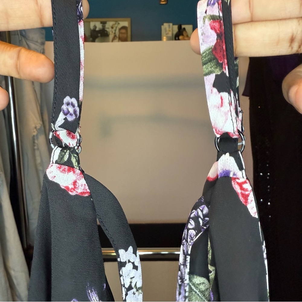 Torrid size 3 Black Floral Pattern Handkerchief Camisole - Picture 9 of 9